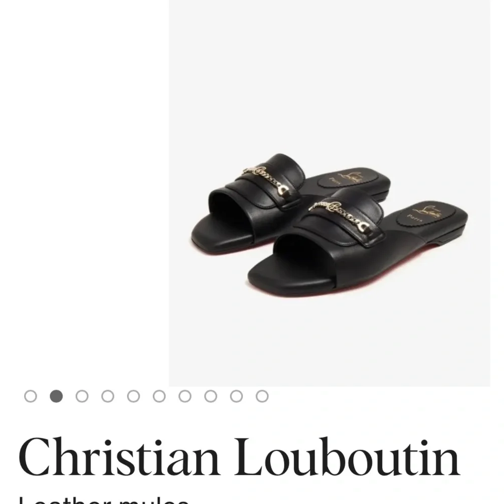 Christian Louboutin  Miss MJ Mule Slippers Red Sole with Black Edge - Picture 2 of 12